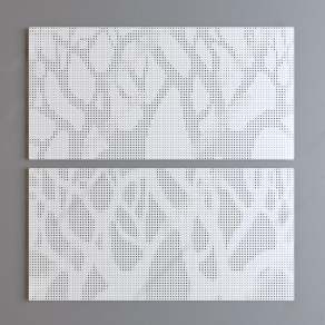 现代树形冲孔板3D模型下载